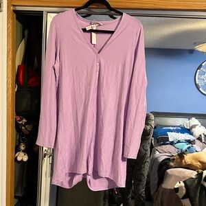 Victoria's Secret Light Purple V-Neck PJ romper set. NWT